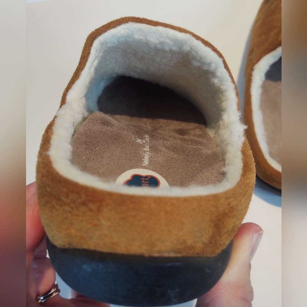 Dr Comfort Slide On Slippers Suede/Sherpa Sz 11 - Picture 5 of 10